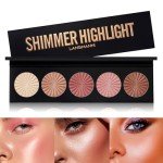 5-Color Highlighter & Bronzer Makeup Palette