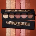 5-Color Highlighter & Bronzer Makeup Palette