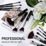 32-Piece Professional Makeup Brush Set with Wood Handles