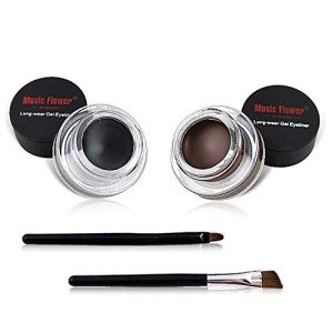 2-in-1 Waterproof Black & Brown Gel Eyeliner Set