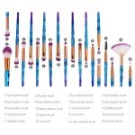 20-Piece Makeup Brush Set with Sponges - Purple