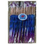 20-Piece Makeup Brush Set with Sponges - Purple