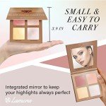 Radiant Highlighter Palette with Mirror - Vegan Formula