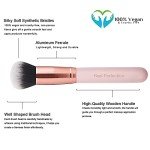 16-Piece Pink Makeup Brush Set with Eyebrow Razor