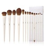 14-Piece Jessup Makeup Brush Set - Light Grey