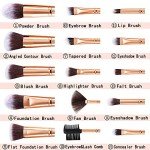 15PC Marble Makeup Brush Set with Sponge