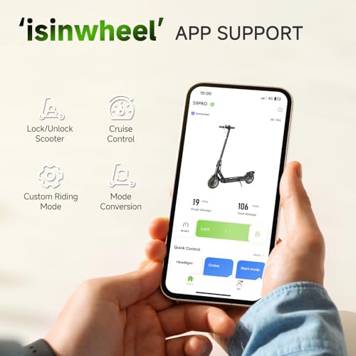 Isinwheel Electric Scooter: 19/21MPH, 38 Miles Range