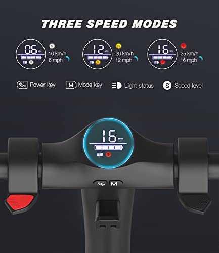 MEGAWHEELS Foldable Electric Scooter, 15.5MPH Speed