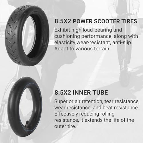 8.5" Electric Scooter Tire and Tube Replacement Set