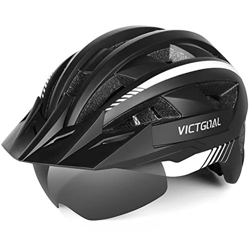 VICTGOAL Adjustable LED Bike Helmet with Goggles