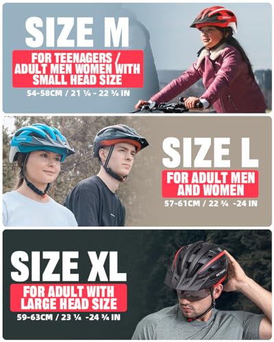 VICTGOAL Adjustable LED Bike Helmet with Goggles