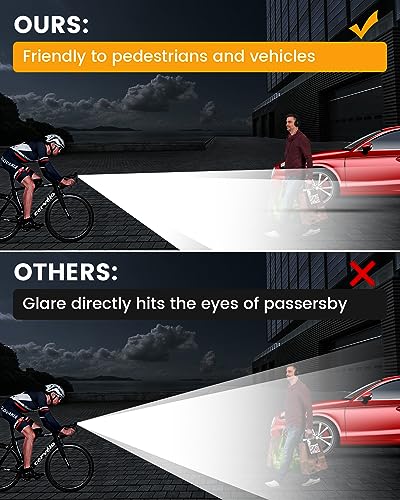 9000 Lumen USB Rechargeable Bike Light Set