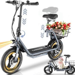 Caroma Peak 1200W Adjustable Electric Scooter with Seat