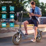 Caroma Peak 1200W Adjustable Electric Scooter with Seat