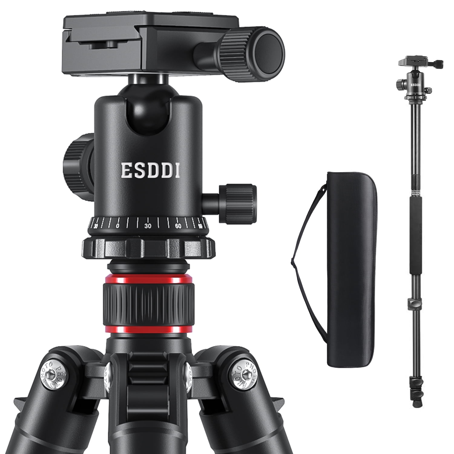 ESDDI 62.6" Aluminum Camera Tripod