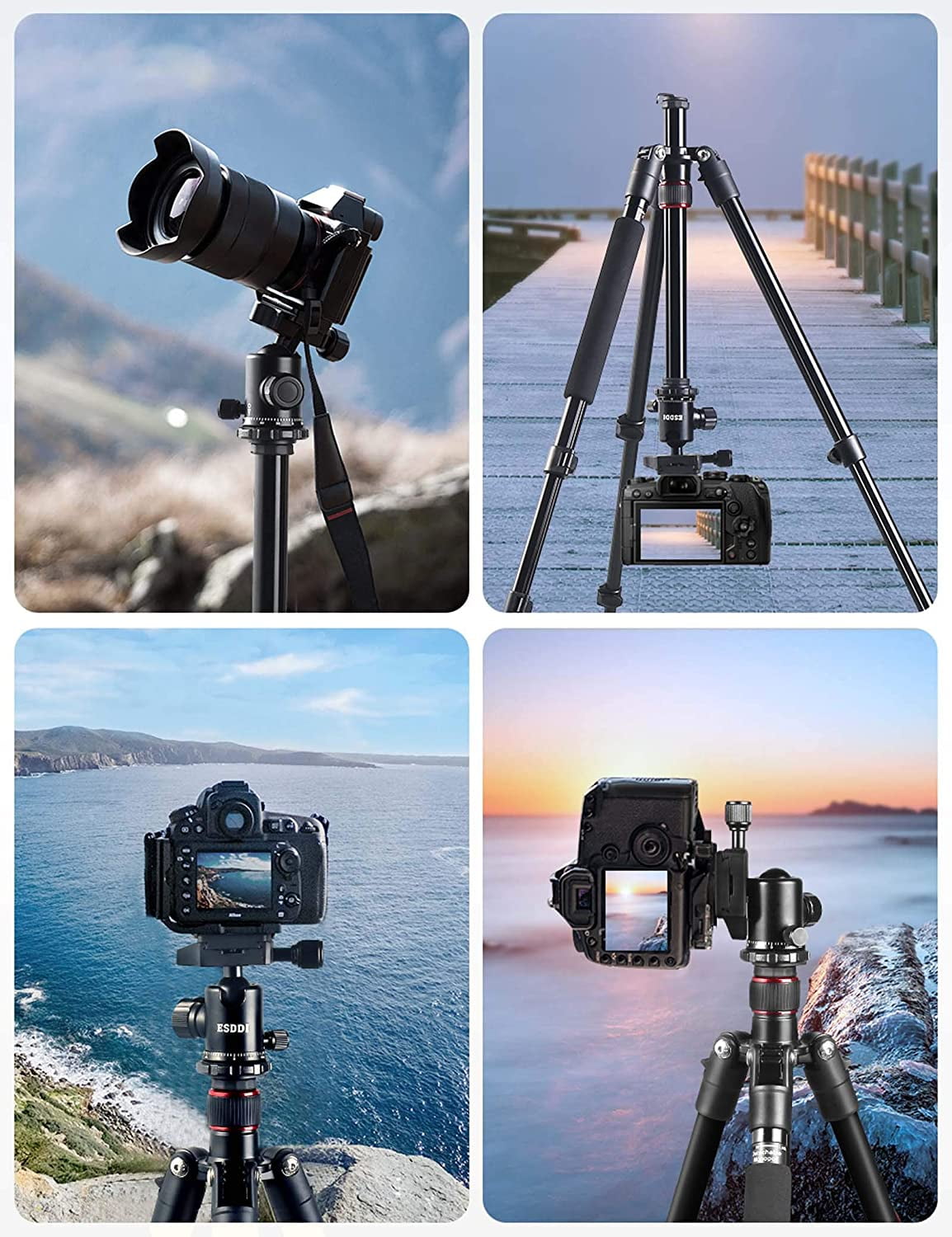 ESDDI 62.6" Aluminum Camera Tripod