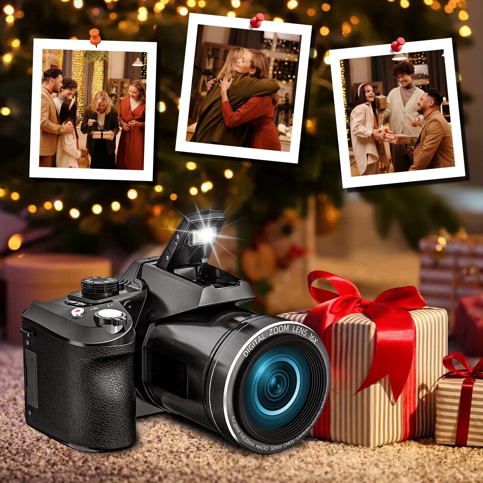 33MP 4K DSLR Camera with Lenses