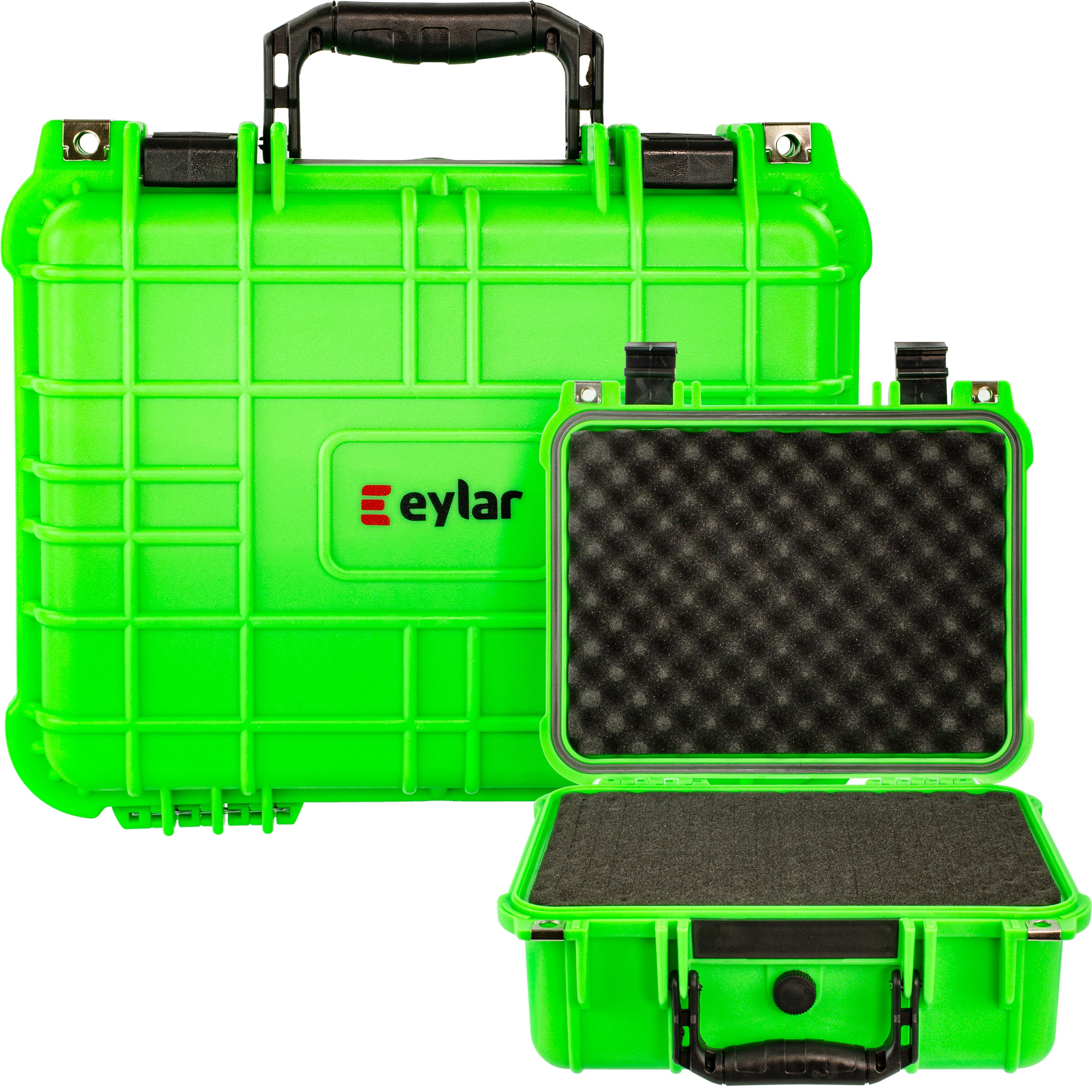 Waterproof Camera Case with Foam - Neon Green