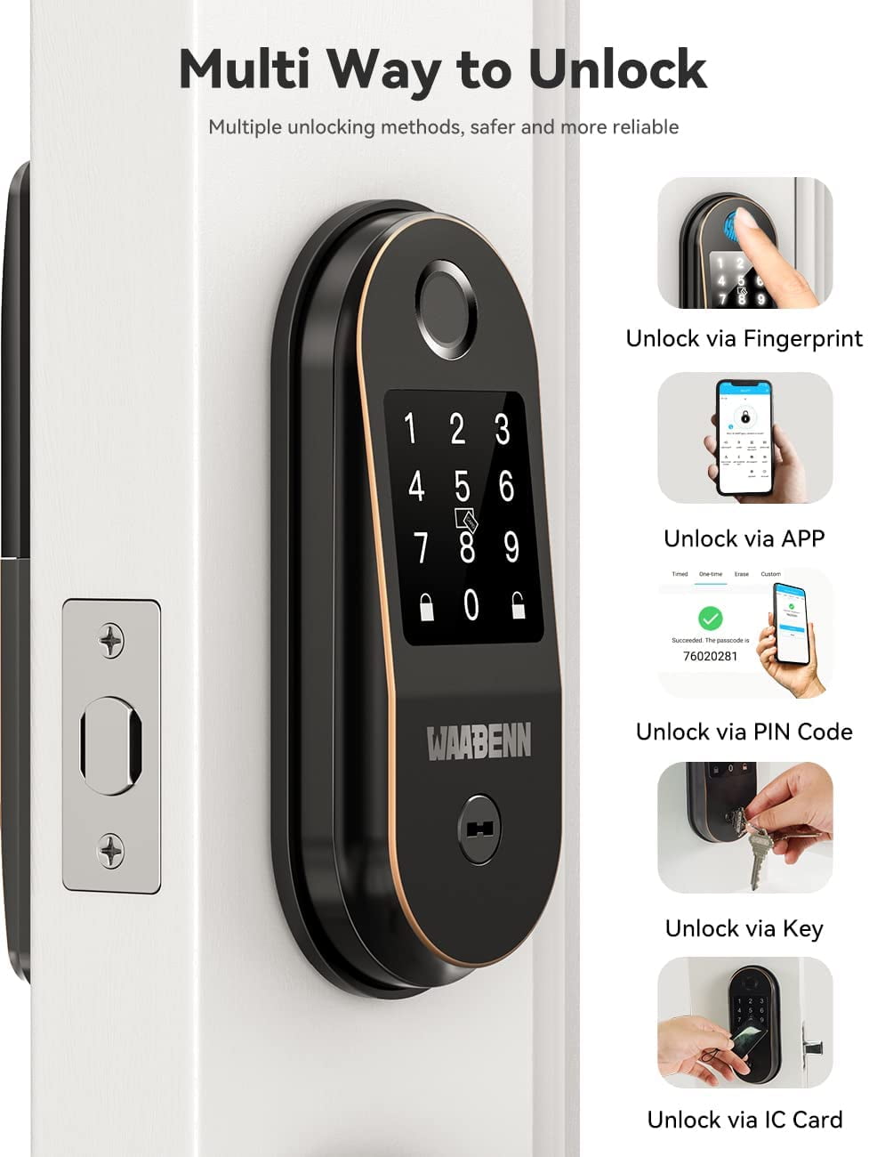 Bluetooth Door Lock with Fingerprint Recognition