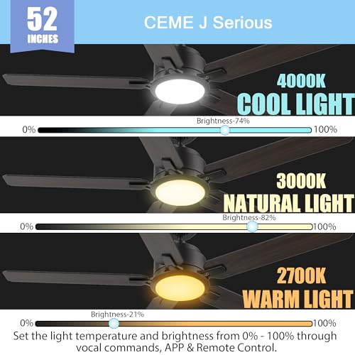 Smart Ceiling Fan with Alexa Compatibility