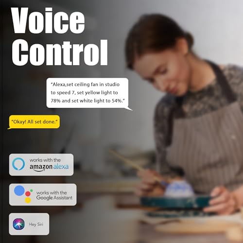 Smart Ceiling Fan with Alexa Compatibility