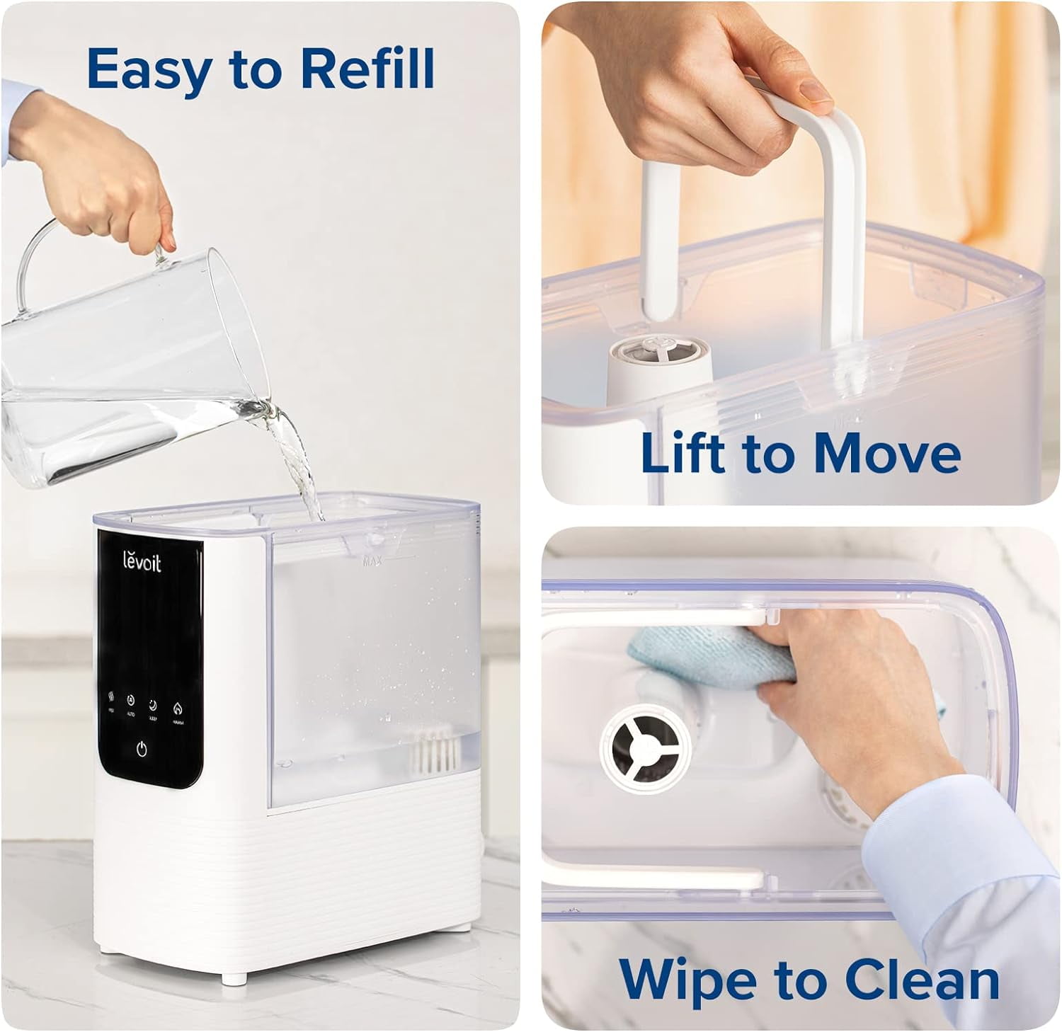 LEVOIT Smart Cool/Warm Mist Humidifier with Aromatherapy, 4.5L