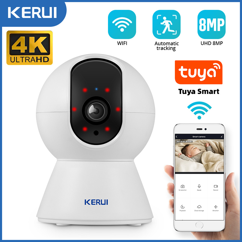 Smart WiFi Indoor Security Camera with Tracking