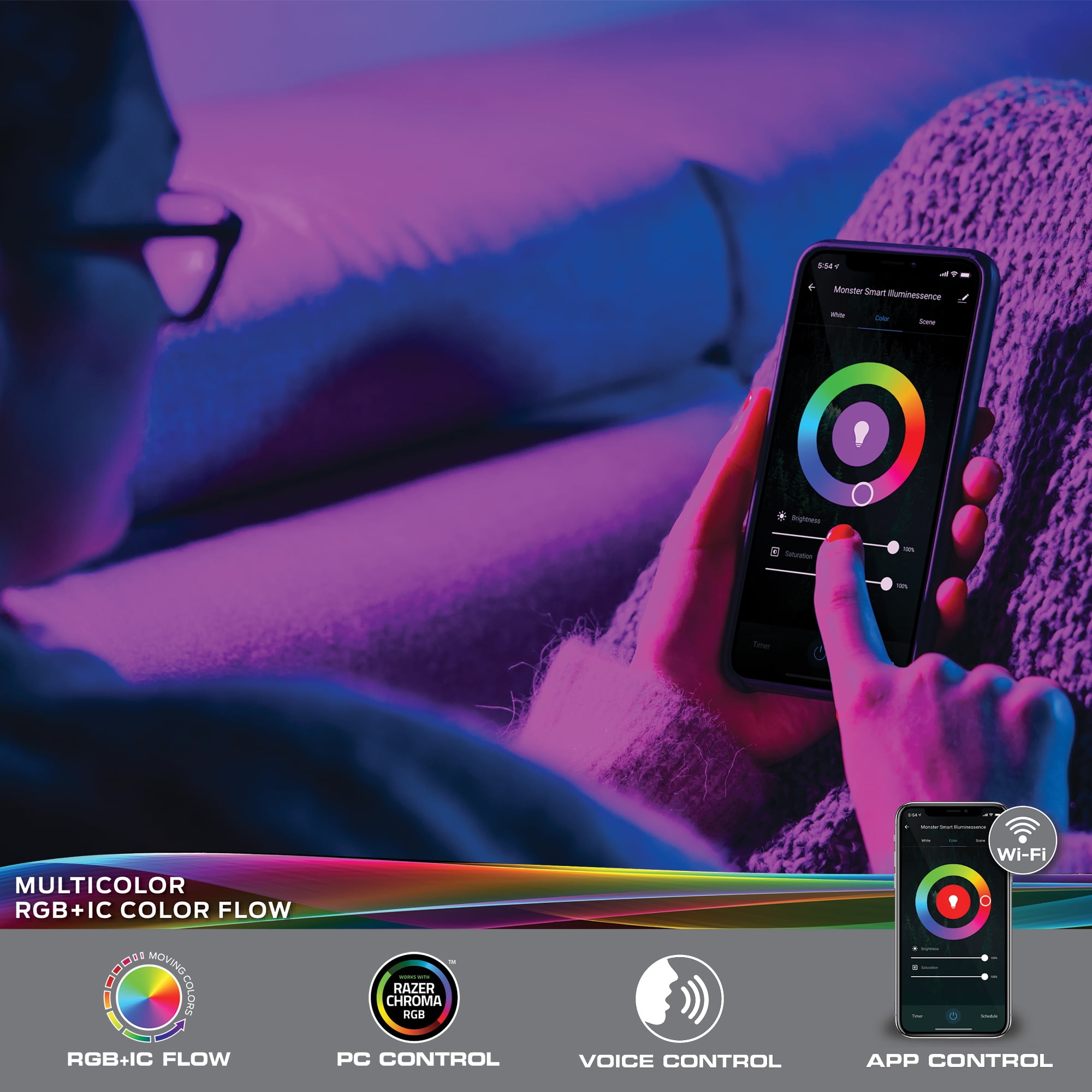 Smart LED Light Strip with App and Voice Control