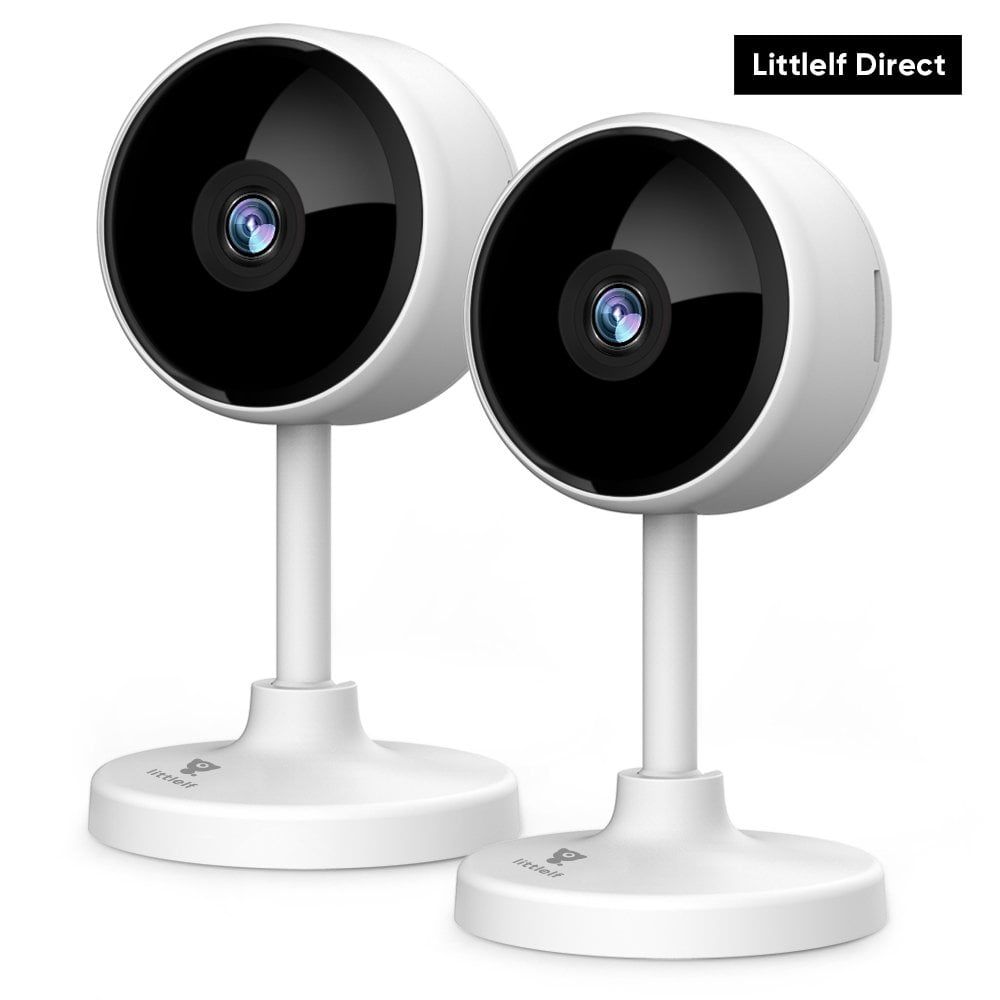 Smart Wireless Indoor Camera with Alexa (2-Pack)