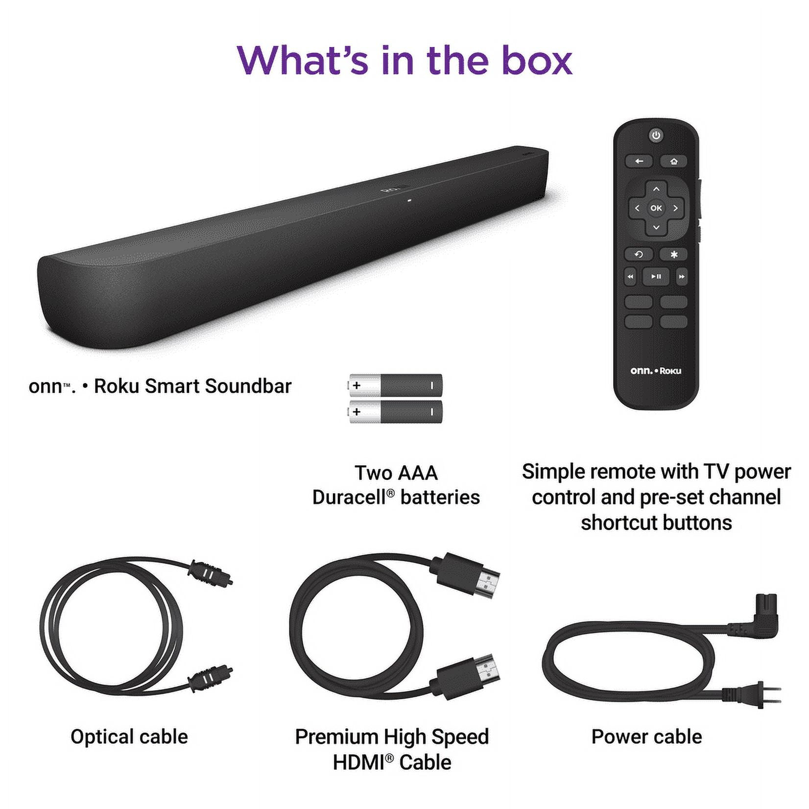 Onn Roku Smart Soundbar with 4K Player