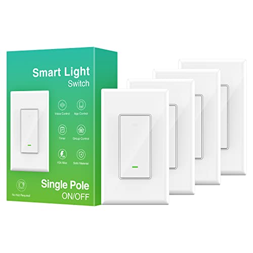 OHMAX Smart WiFi Light Switch Pack of 4