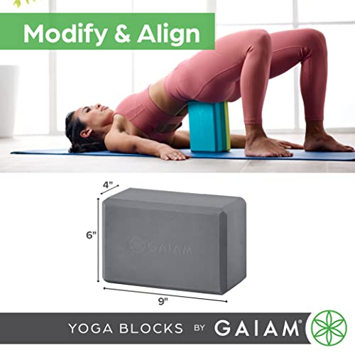 Gaiam Yoga Block - Latex-Free Eva Foam - Deep Purple