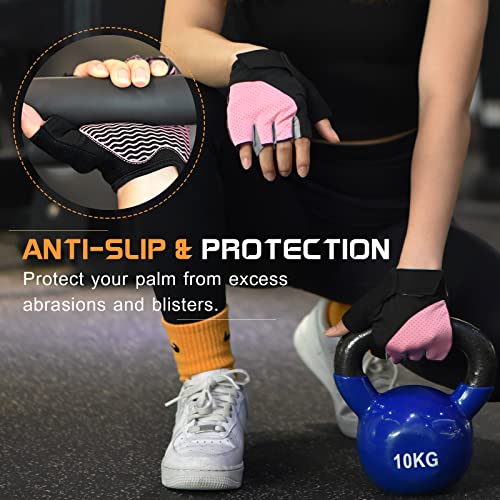 Lightweight fingerless gym gloves for weightlifting and training