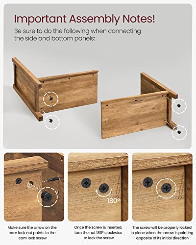 Adjustable Shelf Buffet Cabinet for Rustic Living Room