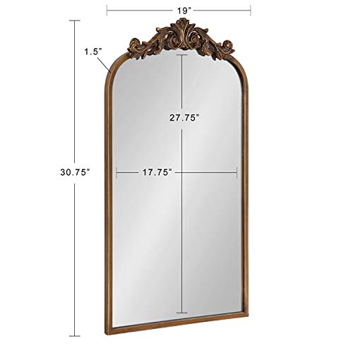 Gold Arch Mirror, Baroque Inspired Wall Decor