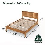 Zinus Leah Bamboo Bed Frame with Headboard, Queen