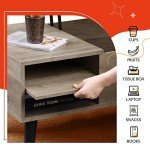 WLIVE Lift Top Coffee Table with Storage - Mid Century