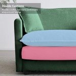 Modern Green Deep Seat Sectional Sofa with Ottoman