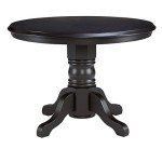 Black Round Pedestal Dining Table by Home Styles