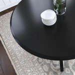 Black Round Pedestal Dining Table by Home Styles