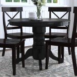 Black Round Pedestal Dining Table by Home Styles
