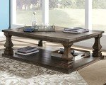 Farmhouse Coffee Table in Weathered Gray Finish