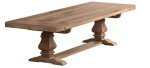 Rustic Smoke Florence Rectangular Double Pedestal Table