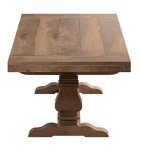 Rustic Smoke Florence Rectangular Double Pedestal Table