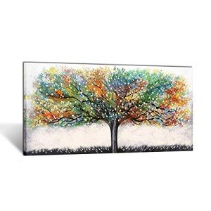 Large Abstract Trees Canvas Wall Art - 20x40 inch