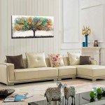 Large Abstract Trees Canvas Wall Art - 20x40 inch