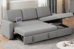Light Gray L-Shaped Sectional Sofa with Chaise
