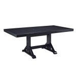Black Antique Wood Dining Table for the Kitchen