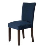 Set of 2 Navy Velvet Dining Chairs