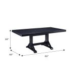 Black Antique Wood Dining Table for the Kitchen